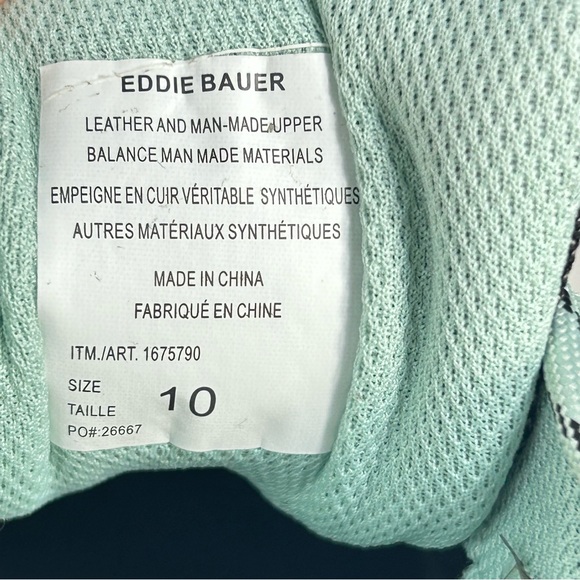 Eddie Bauer Trail Hiking Outdoor Shoes Sneakers Grey and Aqua; Women’s Size 10 - Picture 13 of 16